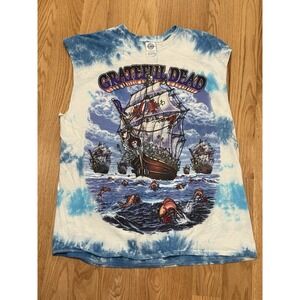 Vintage Grateful Dead‎ Ship Of Fools Shirt Delta Pro Tag Cutoff Size XL 2001